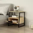 Yöpöytä Tammi 100% Melamiinipinnoitettu Lastulevy 45x50x40 cm Pehmeästi Sulkeutuvat Saranat Säilytystila 19 cm - Yöpöydät - 8681875520927 - 3