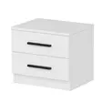 Yöpöytä Valkoinen 100% Melamiinipinnoitettu Lastulevy 18mm 50x40x47cm Useita Hyllyjä Kestävä ja Tyylikäs - Yöpöydät - 8683742567417 - 6