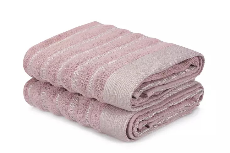 100% Puuvillaiset Käsipyyhkeet 2 kpl - Dusty Rose Grey - 50x90 cm - 510 gr/m² - Konepesu 30°C - Ei Valkaisuaineita - Pyyhkeet ja kylpytakit - 8681181304327 - 1