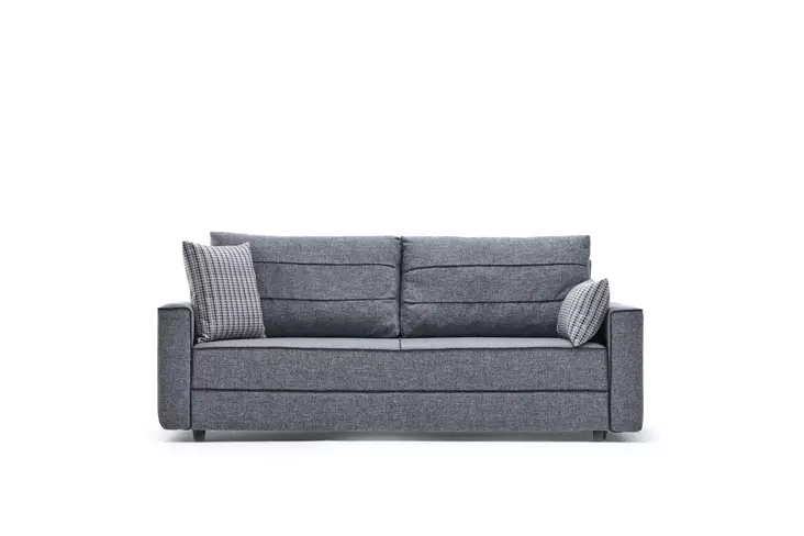 3-istuttava vuodesohva, harmaa, 215 cm leveä, mukava, monikäyttöinen - Vuodesohvat - 8682870845077 - 1