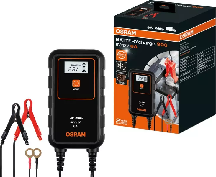 Akkulaturi Osram Battery charge 906 - Akkulaturit ja apukäynnistys - 4052899620537 - 1