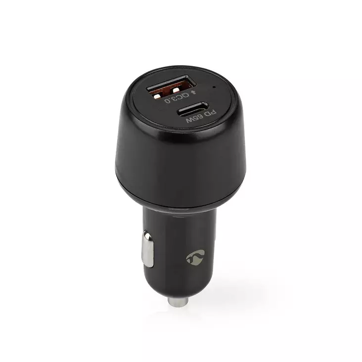 Autolaturi | 65 W | 2.0 / 3.0 / 3.25 A | Lähtöliitäntöjen määrä: 2 | Portin tyyppi: USB-A / USB-C | Automaattinen Jännitteen Valinta - Autolaturit - 5412810408627 - 1