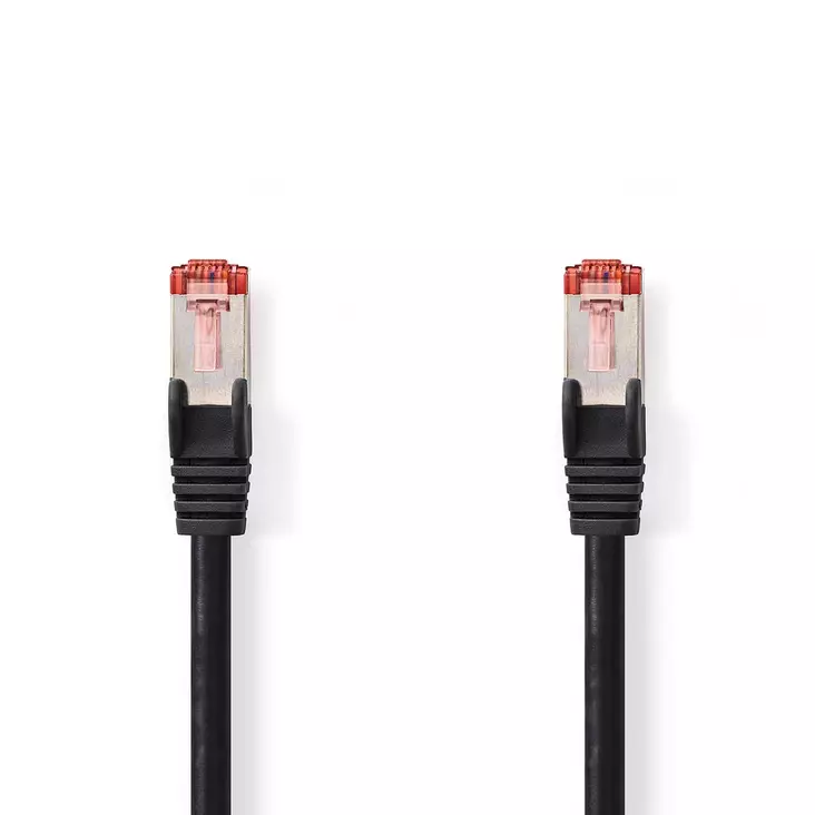 CAT6 Verkkokaapeli | RJ45 uros | RJ45 uros | S/FTP | 15.0 m | Pyöreä | LSZH | Musta | Label - Tietokone ja verkko - 5412810423217 - 1