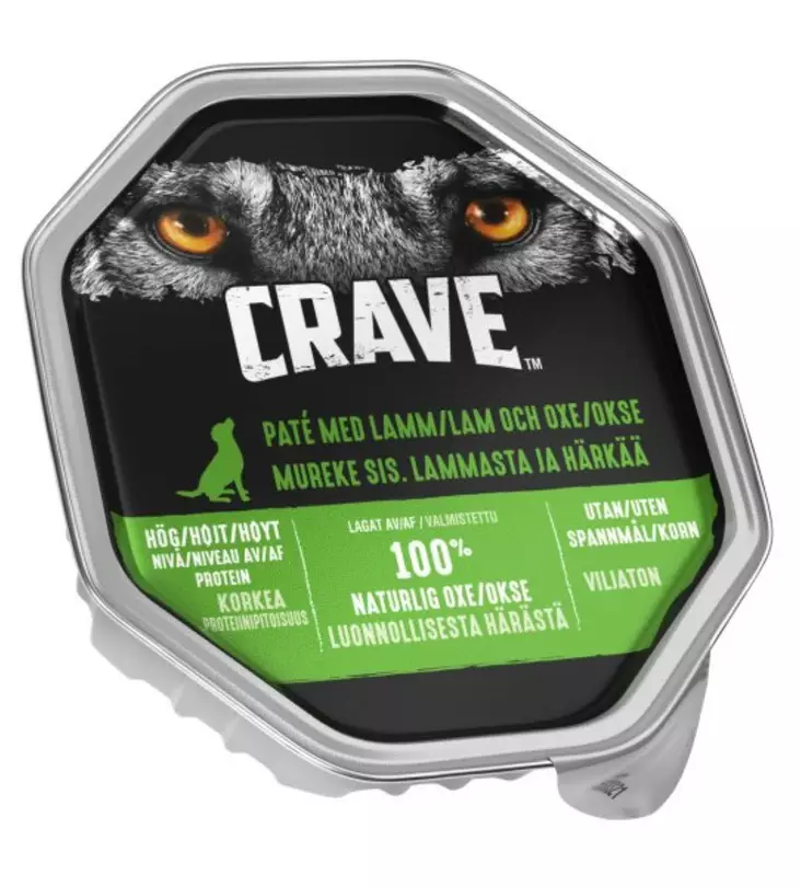 Crave 150g Lammas & H=C3=A4rk=C3=A4 annosrasia P=C3=A4=C3=A4kuva - Koiran ruoat ja ateriat - 3065890149267 - 1