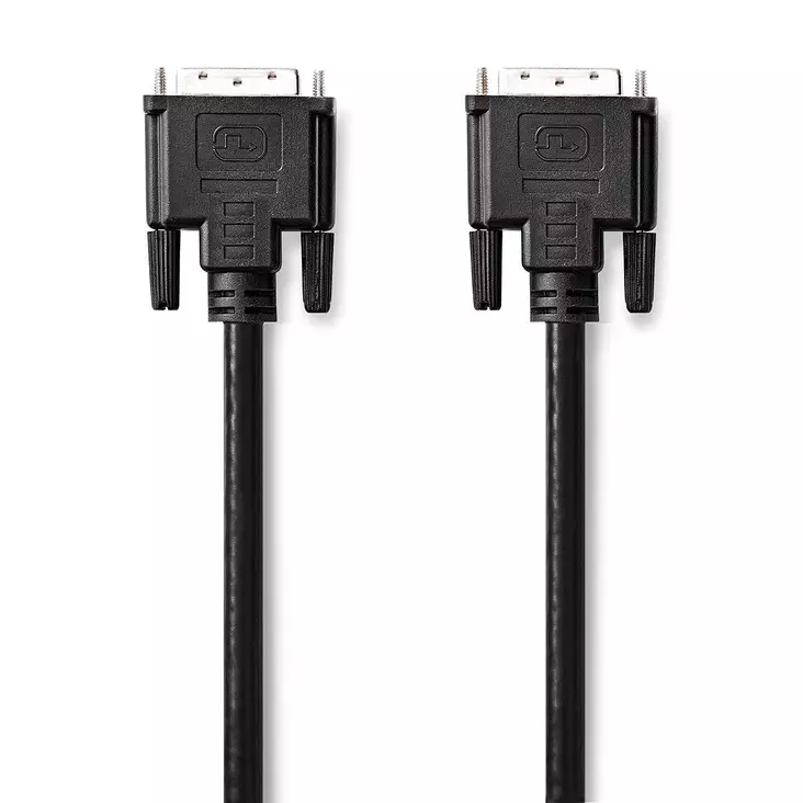 DVI-kaapeli | DVI-D 24+1-Pin Uros | DVI-D 24+1-Pin Uros | 1080p | Niklattu | 2.00 m | PVC | Musta | Panta - DVI-kaapelit ja -sovittimet - 5412810324637 - 1