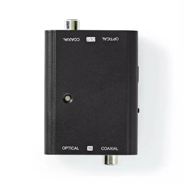 Digitaalinen Audiomuunnin | Kaksisuuntainen | Audio- / video- / datayhteyksien syöttö: 1x S/PDIF (RCA) Female / 1x Toslink Female | Audio- / video- / datayhteyksien ulostulo: 1x S/PDIF (RCA) Female / 1x TosLink Female | Ohjekirja | Musta - Audiokytkimet ja jakajat - 5412810327447 - 1