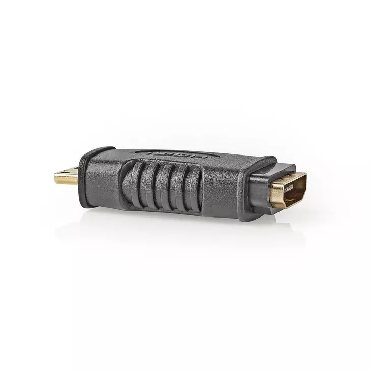 HDMI -sovitin | HDMI Micro | HDMI Ulostulo | Kullattu | Suora | ABS-Muovi | Musta | 1 kpl | Laatikko - Videoliittimet ja plugit - 5412810289967 - 1