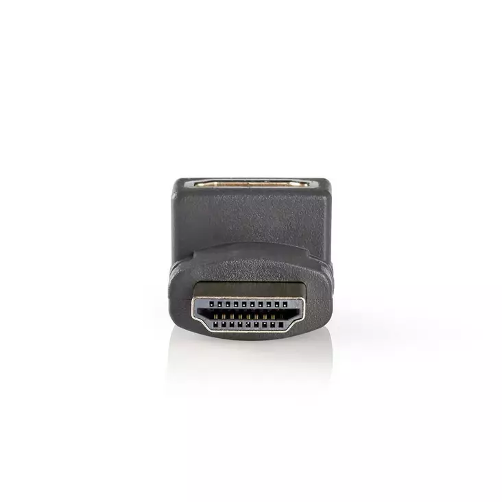 HDMI -sovitin | HDMI liitin | HDMI naaras | Kullattu | Kulma, 270 ° | ABS-Muovi | Antrasiitti | 1 kpl | Ikkunallinen laatikko - Videoliittimet ja plugit - 5412810265497 - 1