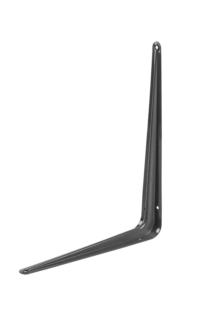 Hyllykulma 125 mm x 150 mm harmaa - Hyllynkannattimet ja seinäkiskot - 6401774328927 - 1