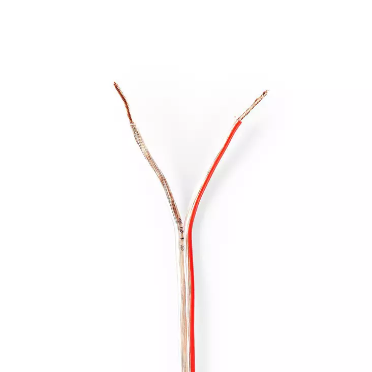 Kaiutinkaapeli | 2 x 0.75 mm² | CCA | 15.0 m | Pyöreä | PVC | Läpikuultava | Kääre - Audiokaapelit - 5412810312467 - 1