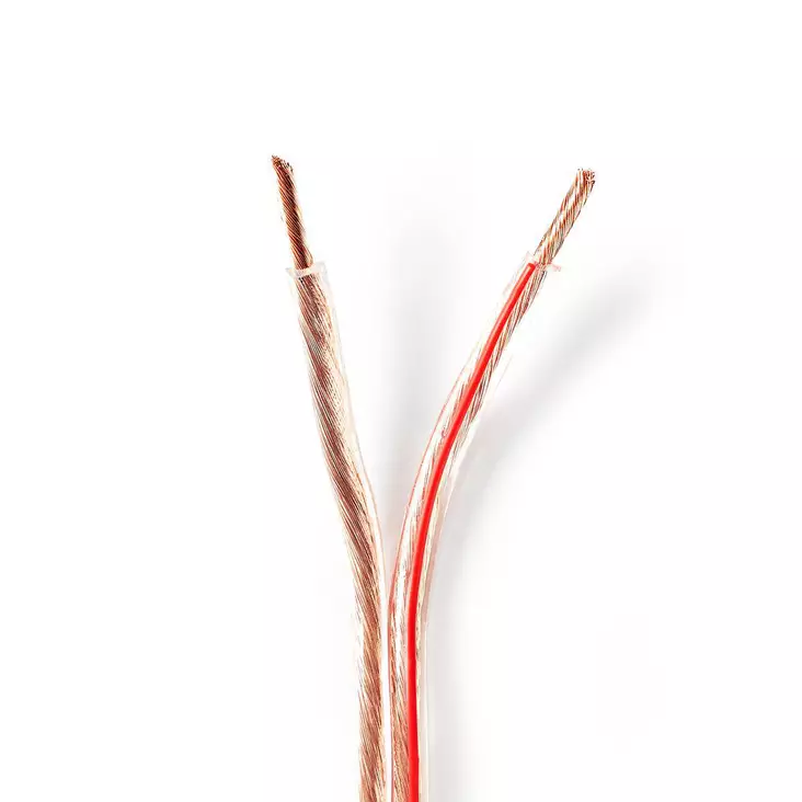 Kaiutinkaapeli | 2 x 4.00 mm² | Kupari | 15.0 m | Pyöreä | PVC | Läpikuultava | Kela - Audiokaapelit - 5412810312337 - 1