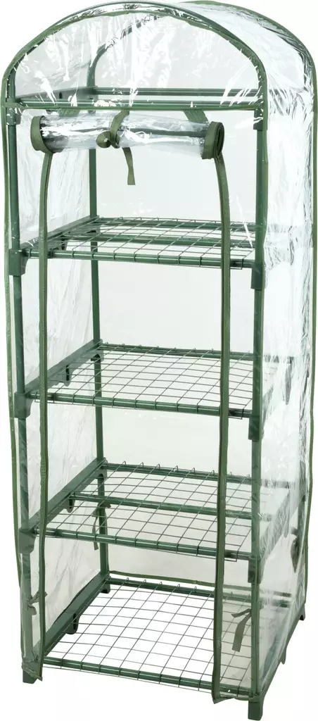 Kasvihuone 4 hyllyä 50x45xh130 cm - Kasvihuoneet - 8720573944007 - 1