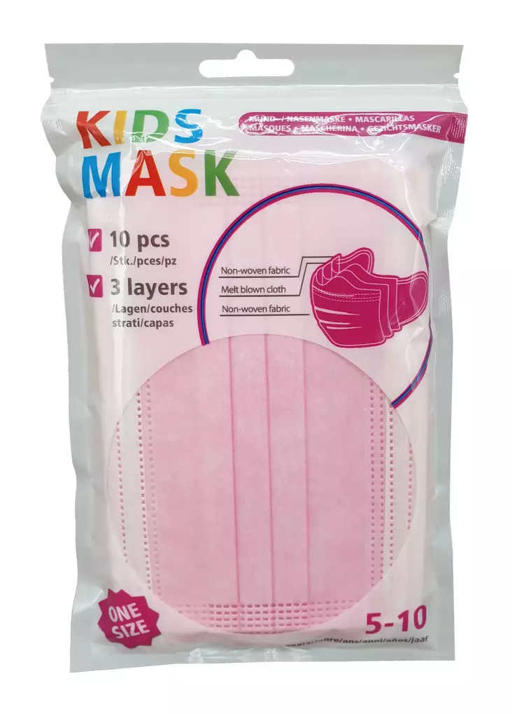 Kasvomaski lapsille pinkki - Hengityssuojaimet ja kasvomaskit - 4029811454617 - 1