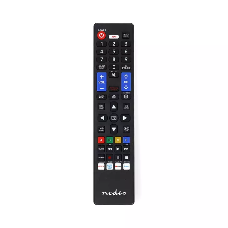 Kaukosäädin | Sopii laitteeseen: Samsung | Esiohjelmoitu | 1 Laite | Amazon Prime / Disney + Button / Netflix -näppäin / Smart home -näppäin / Youtube -näppäin | Infrapuna | Musta - Kaukosäätimet - 5412810449477 - 30