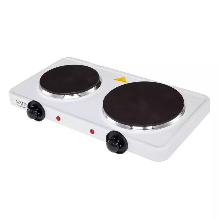 Keittolevy 2 os. 2500W valkoinen Adler - Uunit ja liedet - 5908256834477 - 1