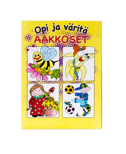 Kirja Opi ja väritä Aakkoset - Väritys- ja puuhakirjat - 6416445012197 - 1