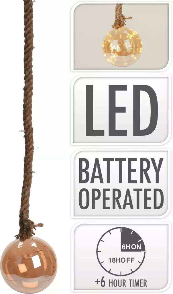 Koristevalo keltainen =C3=98 15cm pallo - Valokoristeet ja valohahmot - 8719987653087 - 1