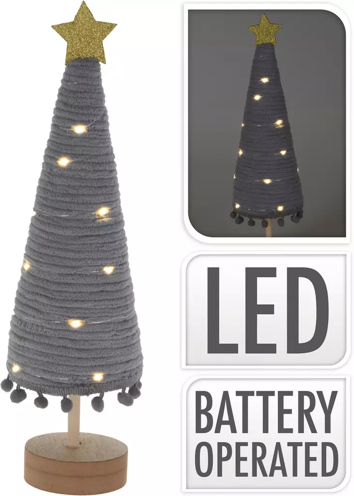 Kuusi 20led harmaa - Valopuut ja valo-oksat - 8720573324267 - 1