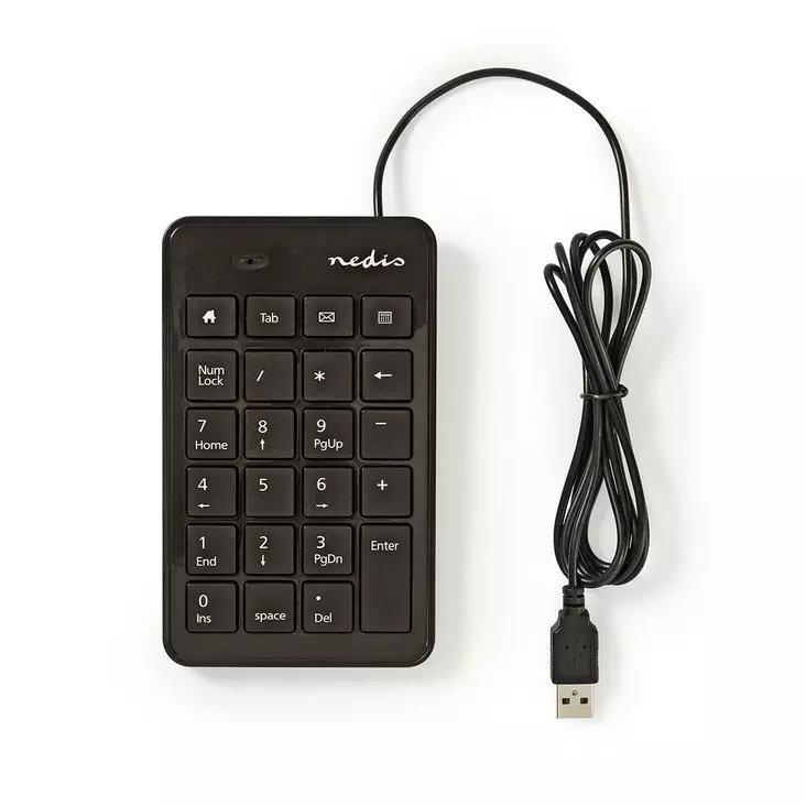 Langallinen Näppäimistö | USB-A | Työhuone | Yksikätinen | numeerinen | Numeerinen näppäimistö - Tietokoneen näppäimistöt - 5412810293827 - 1