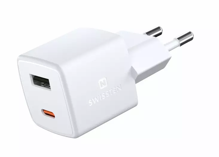 Laturi pika USB-C + USB PD Gan Swissten - Verkkolaturit - 8595217479777 - 1