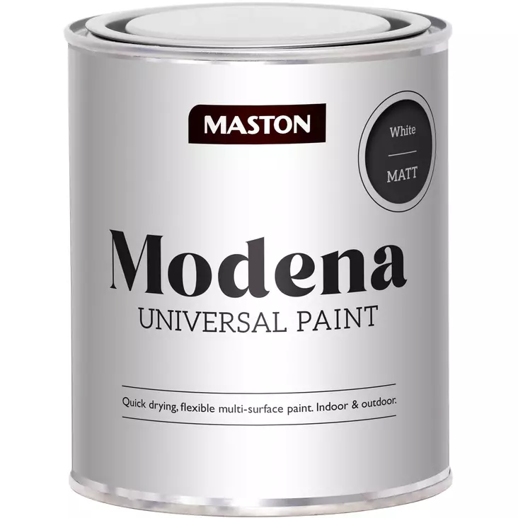 Maali Modena mattavalkoinen 1 L - Metalli- ja kalustemaalit - 6412490031237 - 1