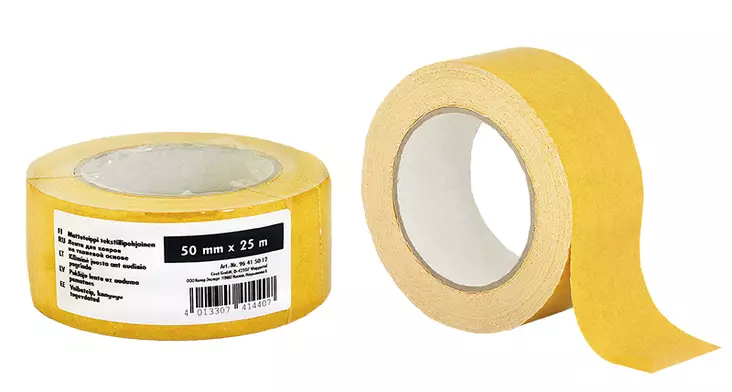 Mattoteippi 50mmx25m kangaspohjainen - Rakennusteipit - 4013307414407 - 1