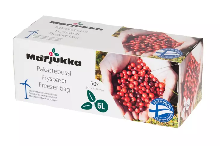 Pakastepussi Marjukka 5 l 50 kpl - Eväsrasiat ja ruoansäilytysastiat - 6410413200807 - 1