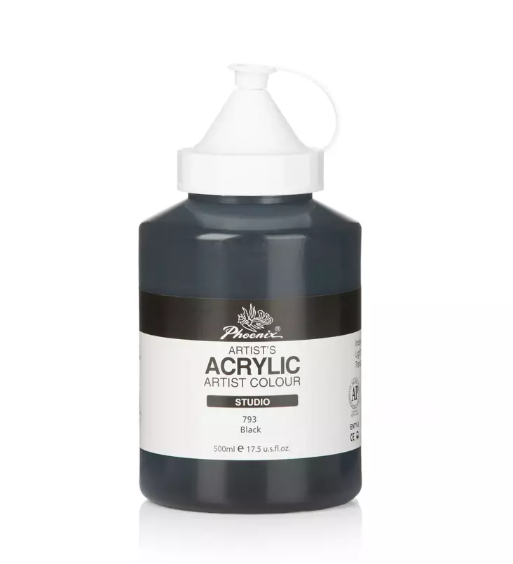 Phoenix Artist Studio 500ml akryylimaali - Akryylimaalit- ja värit - 6941985218537 - 1