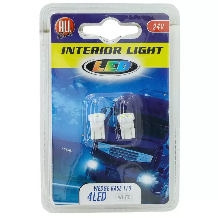 Polttimopari 24V 4led T10 valkoinen - Ajovalot ja polttimot - 8711252357317 - 1