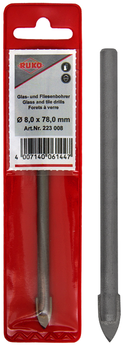 Poranterä lasi ja tiili 8.0mm - Erikoisterät ja porat - 4007140061447 - 1
