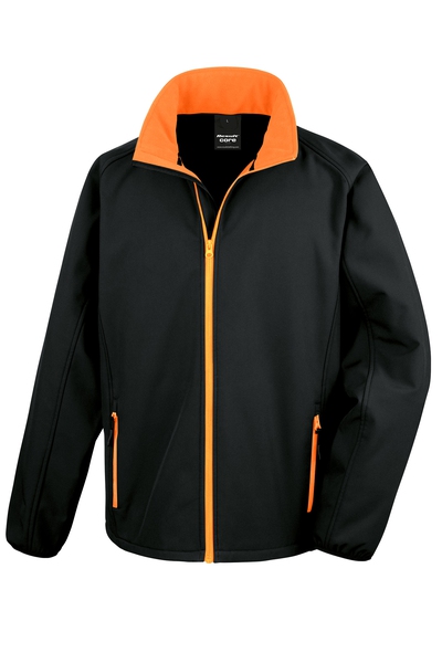 Result Miesten Core softshell-takki, musta/oranssi - Miesten ulkoilutakit - TN-223027 - 1