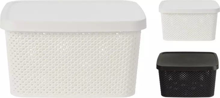 Säilytyslaatikko kannella 27,5x22x15 cm - Muovilaatikot ja säilytyslaatikot - 8720573156837 - 1