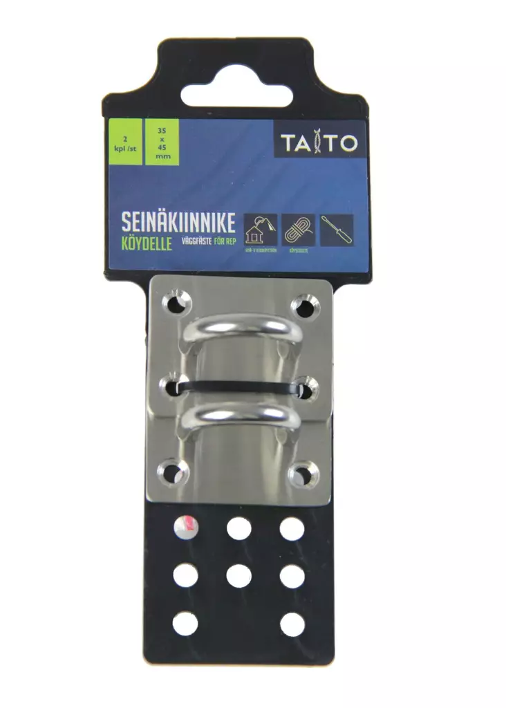 Sein=C3=A4kiinnike k=C3=B6ydelle 2 kpl Taito - Pienrauta ja kiinnikkeet - 6416096200677 - 1