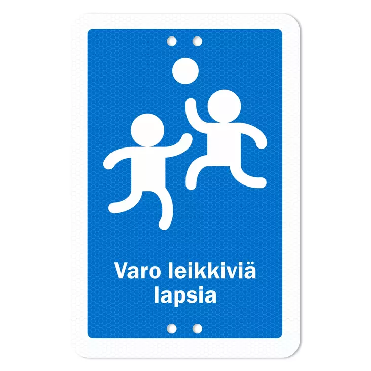 Sekure 2 mm 20x30 cm "Varo leikkiviä lapsia" alumiinikyltti - Opaste- ja varoituskyltit - 6438014353647 - 1