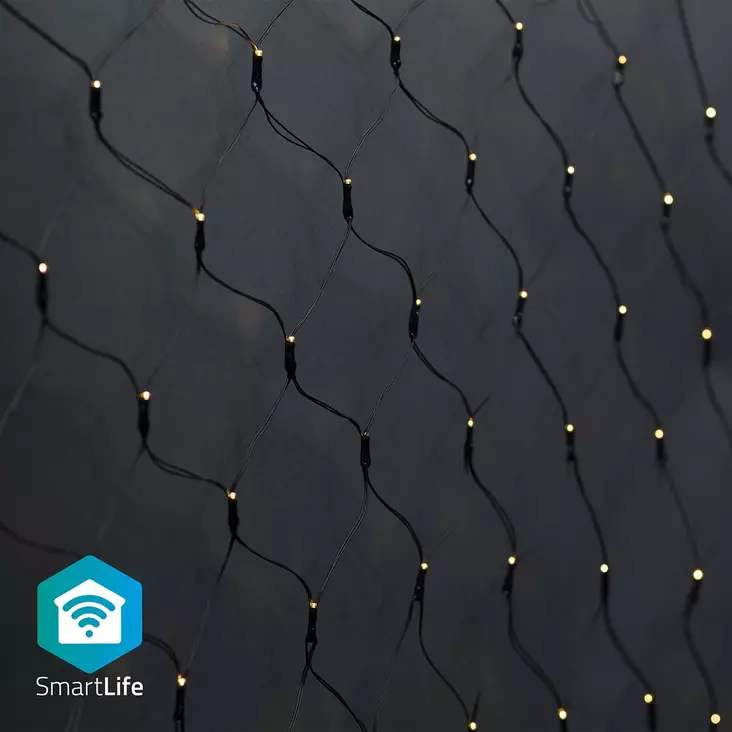 SmartLife Jouluvalot | Verkko | Wi-Fi | Lämmin Valkoinen | 280 LED's | 3.00 m | 3 x 2 m | Android / IOS - Koristevalot - 5412810404377 - 1
