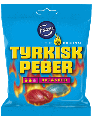 Fazer Tyrkisk Peber Hot Sour 150 g - Karkkipussit - 6416453028227 - 1