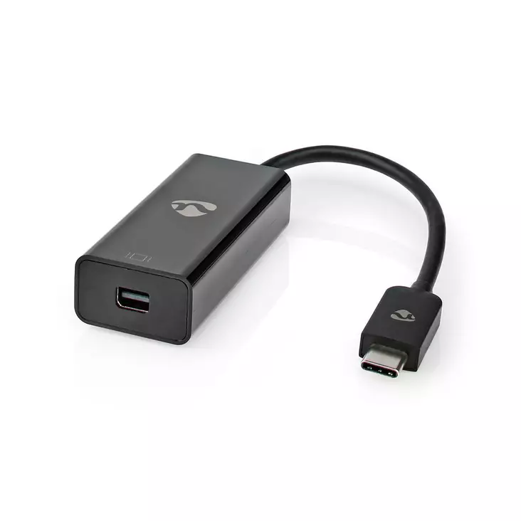 USB-C Sovitin | USB 3.2 Gen 1 | USB-C Uros | Mini DisplayPort Naaras | 8K@60Hz | 0.20 m | Pyöreä | Niklattu | PVC | Musta | Muovipussi - Tietokone ja verkko - 5412810331437 - 1