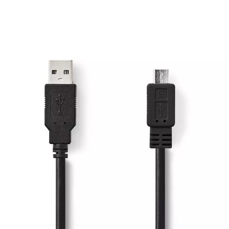 USB kaapeli | USB 2.0 | USB-A Uros | USB Micro-B Uros | 9 W | 480 Mbps | Niklattu | 5.00 m | Pyöreä | PVC | Musta | Kirjekuori - Tietokone ja verkko - 5412810274857 - 1