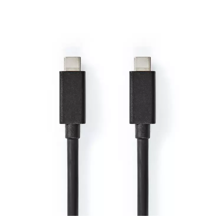 USB kaapeli | USB 3.2 Gen 2 | USB-C Uros | USB-C Uros | 100 W | 4K@60Hz | 20 Gbps | Niklattu | 2.00 m | Pyöreä | PVC | Musta | Laatikko - Tietokone ja verkko - 5412810422067 - 1