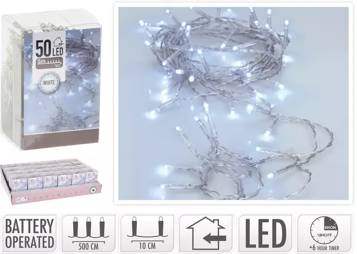 Valosarja 50led ajastimella - Valosarjat - 8719202599657 - 1