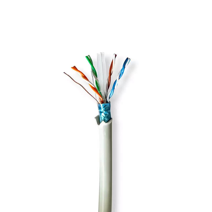 CAT6 verkkokaapelin rulla | Solid | F/UTP | Puhdas kupari | 305 m | Sisäkäyttöinen | Pyöreä | LSZH | Harmaa | Vetolaatikko - Tietokone ja verkko - 5412810403677 - 10