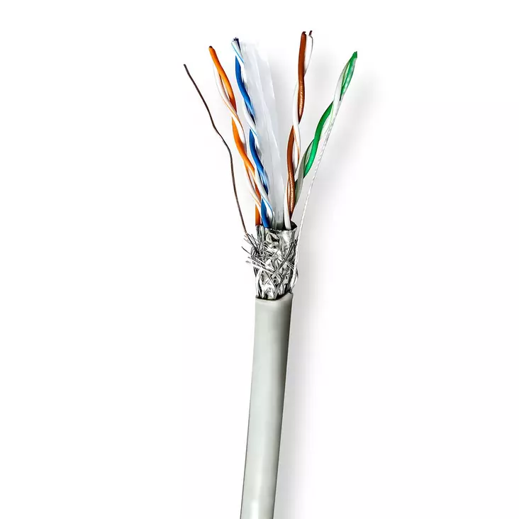 Verkkokaapeli | CAT6 | Säikeinen | S/FTP | CCA | 305.0 m | Sisäkäyttöön | Pyöreä | PVC | Harmaa | Vetolaatikko - Tietokone ja verkko - 5412810399567 - 10