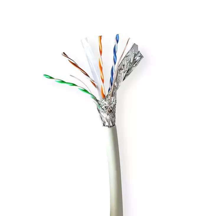 CAT6a verkkokaapelirulla | Solid | SF/UTP | Puhdas kupari | 305 m | Sisäkäyttöinen | Pyöreä | LSZH | Harmaa | Vetolaatikko - Tietokone ja verkko - 5412810399727 - 10