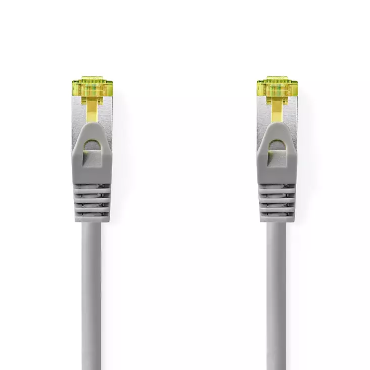 Cat 8.1 verkkokaapeli | S/FTP | RJ45 uros | RJ45 uros | 0.50 m | Pyöreä | LSZH | Harmaa | Label - Tietokone ja verkko - 5412810452897 - 1