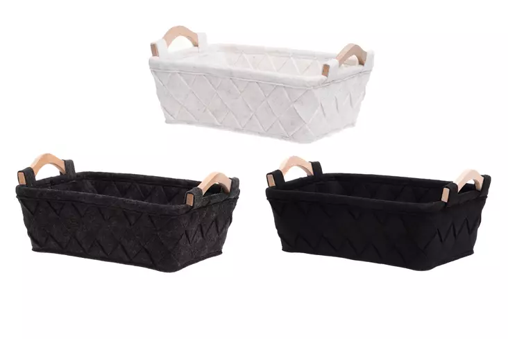 Huopakori puukahvoilla 34 cm - Säilytyslaatikot ja korit - 6410416104867 - 1
