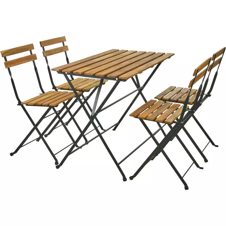 Parvekesetti BISTRO 5-osainen Akaasia - Pihakalusteryhmät - 8720573855167 - 1
