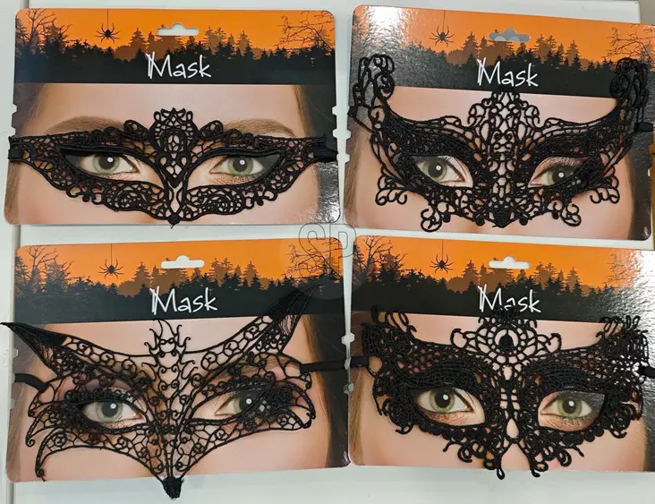Elegantti halloween pitsimaski aikuisille – kevyt, uudelleenkäytettävä naamiaisasu juhliin ja karnevaaleihin - Puettavat juhlatarvikkeet - 8721037445337 - 1