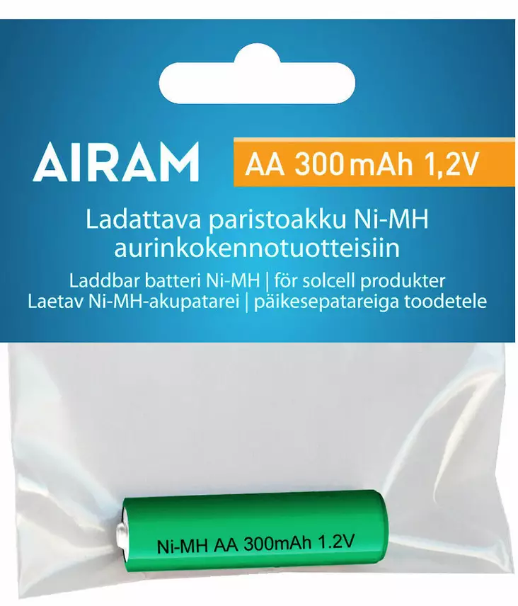Akku NI MK 300 Mah AA 1.2 V - Paristot, akut, laturit - 6435200146397 - 1