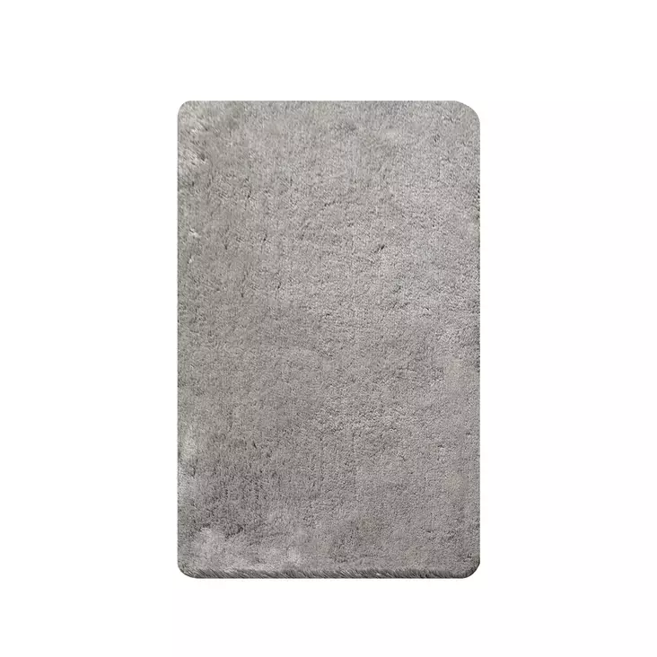 AkryyliKylpyhuonematto, harmaa, 80 x 140 cm, pehmeä, antibakteerinen - Kylpyhuonematot ja kosteantilan matot - 8681875327717 - 1