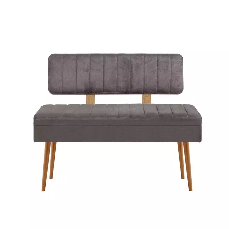 Atlantic Pine Anthracite Pankki - 100% Melamiinipinnoitettu Lastulevy, 110x82,5x40 cm, PVC-jalat, 31 cm Korkeus -  - 19-19-8683742499787 - 1